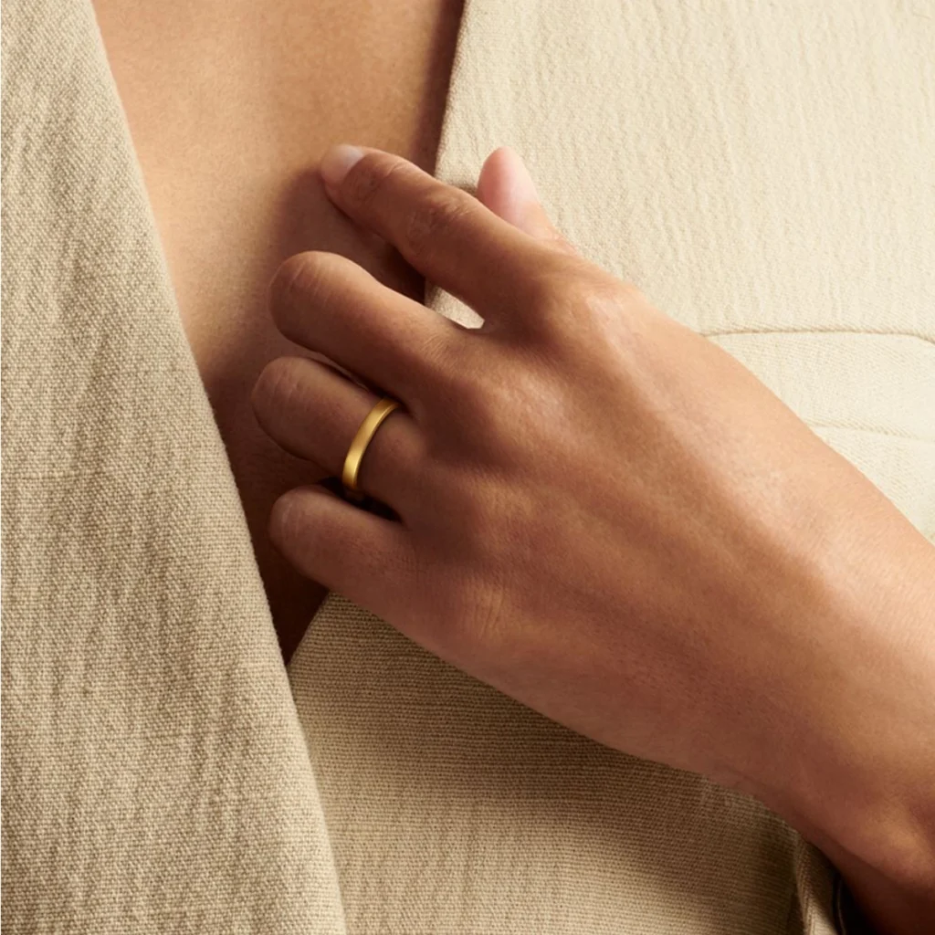 solid gold ring, 24k gold ring, hand-forged gold ring