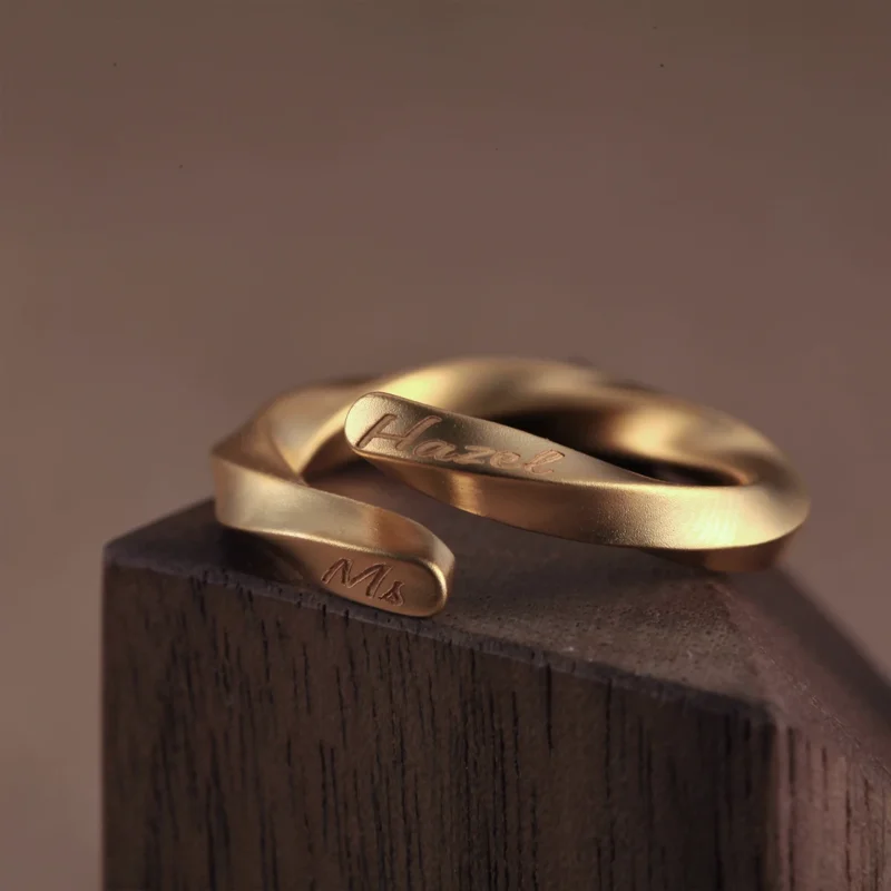 24k-gold-ring-AZK-7005-1 24K pure gold Mobius ring, Infinity symbol ring / eternal love ring, hand-forged gold jewelry, 24K gold wedding band, luxury bespoke gold accessory