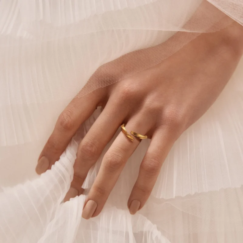 24k-gold-ring-AZK-7005-6 AZEKA 24K Engravable Open Ring, Pure Gold with Personalized Design