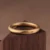 engraved 24k gold ring, hand-forged gold ring, minimalist gold wedding band