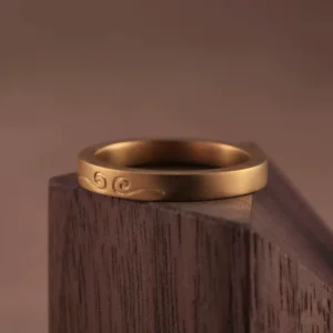 Sun Wukong Gold Ring – 24K Pure Gold Love Commitment Band Inspired by the Binding Circlet 2 Sun Wukong Gold Ring, 24k gold myth-inspired rings, hand-forged gold couple rings, symbolic gold wedding band