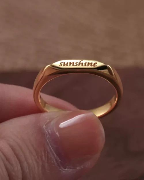 polished gold ring, 24k minimalist ring, solid gold jewelry, hand-forged gold ring, simple gold ring for daily wear