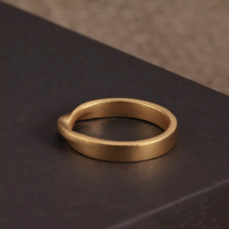 mobius gold ring, hand-forged 24k gold ring, pure gold wedding band