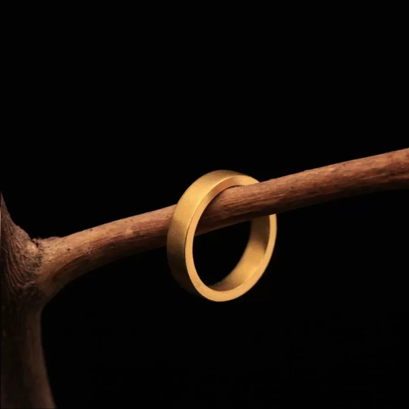 純金リング、24Kゴールドリング、手作りゴールドリング