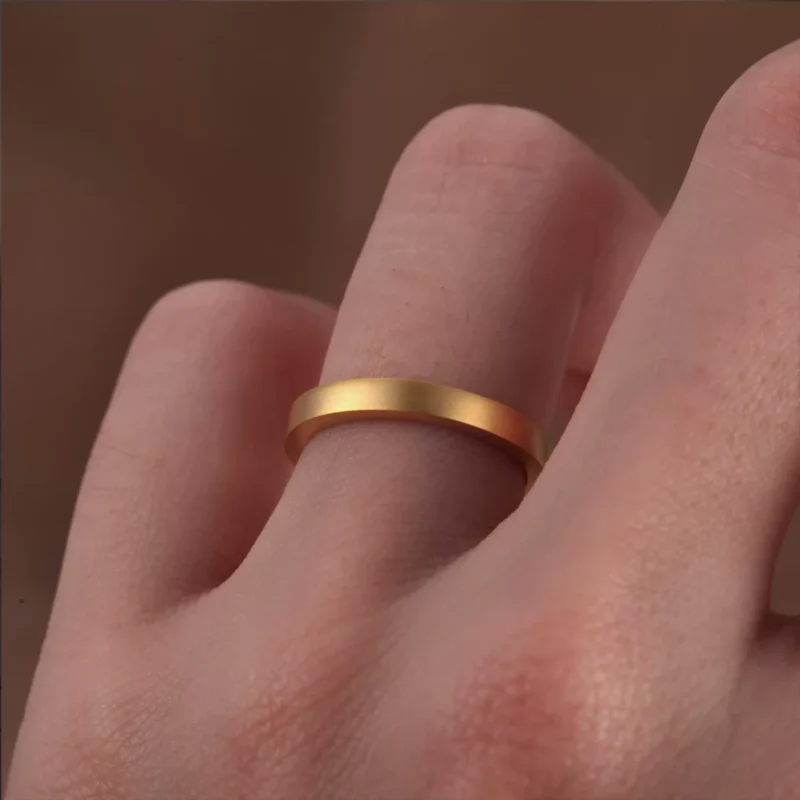 純金リング、24Kゴールドリング、手作りゴールドリング