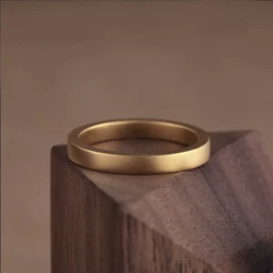 AZEKA 24K ブレイク＆ユニティリング、ミニマリスト手作り純金デザイン