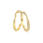 18K Gold Couple Wedding Rings