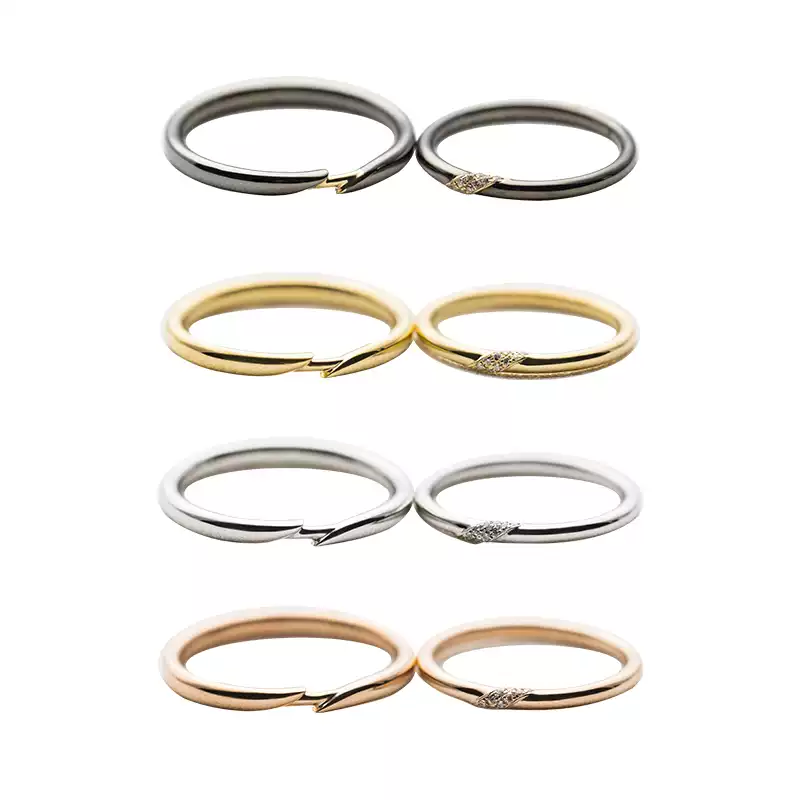 18k-gold-ring-azk-7072-7 18K Gold Wedding Ring with Diamonds - Customizable, Ideal for Wedding and Gift