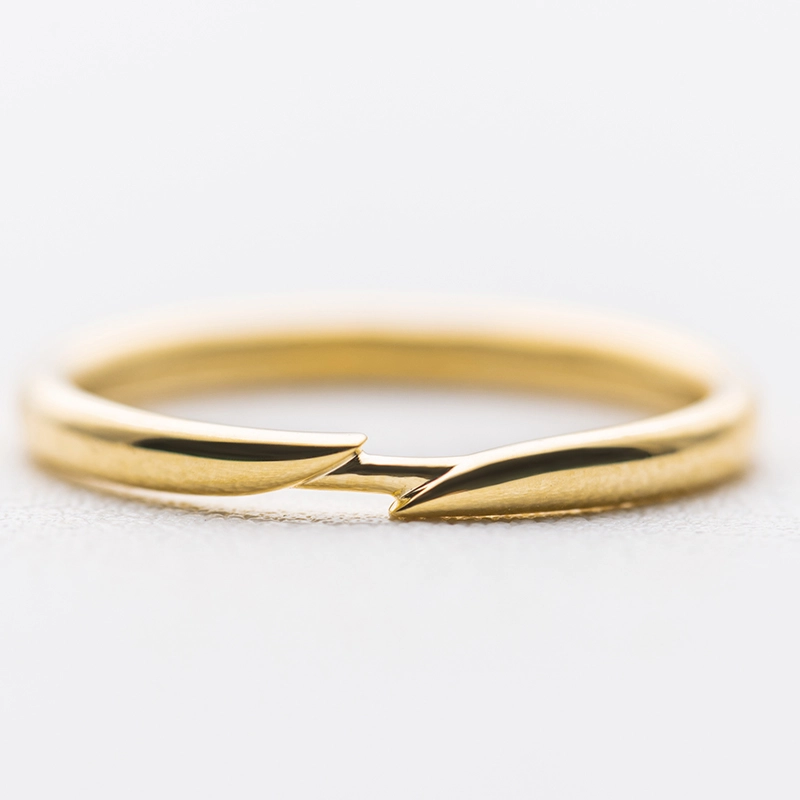 18k-gold-ring-azk-7072-8 18K Gold Wedding Ring with Diamonds - Customizable, Ideal for Wedding and Gift