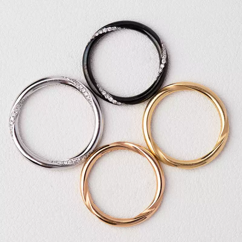 24k-gold-ring-AZK-7059-03 18K纯金钻石婚戒,精致设计搭配钻石点缀,婚礼与赠礼的理想之选