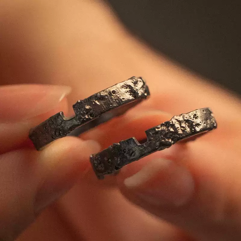 24k-gold-ring-AZK-7061-01 18K Pure Gold Wedding Band, Unique Textured Design, Showcasing Personality and Luxury