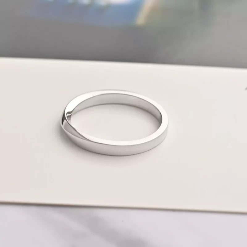 24k-gold-ring-AZK-7064-01 18K金银婚戒,简约流线设计,经典婚戒款式