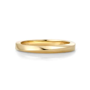 18K Gold and Silver Wedding Bands, Simple Streamlined Design, Classic Wedding Rings 2 18K Gold and Silver Wedding Band
