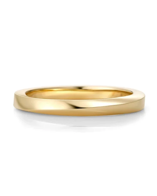 18K Gold and Silver Wedding Bands, Simple Streamlined Design, Classic Wedding Rings