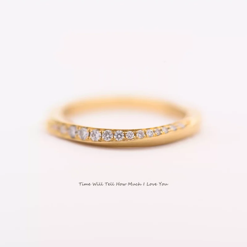 24k-gold-ring-AZK-7065-01 18K Gold Diamond Ring, Classic Elegant Design, Perfect for Weddings and Engagements