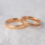18K Gold Diamond Wedding Rings, Exquisite Classic Design, A Symbol of Eternal Love