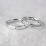 18K Gold Diamond Wedding Rings, Exquisite Classic Design, A Symbol of Eternal Love