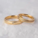 18K Gold Diamond Wedding Rings, Exquisite Classic Design, A Symbol of Eternal Love