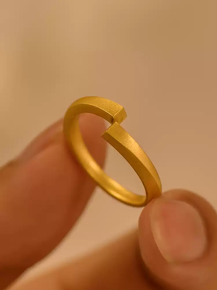 24k-gold-ring-AZK-7067-01 18K Gold Minimalist Design Ring, Modern Simple Style, Personalized Customization