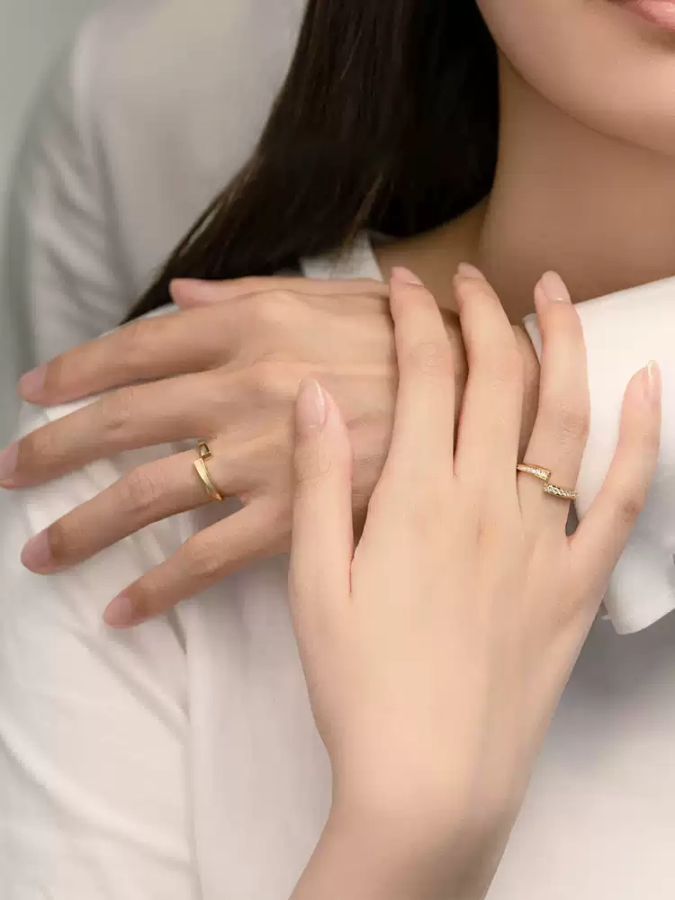 24k-gold-ring-AZK-7067-03 18K Gold Minimalist Design Ring, Modern Simple Style, Personalized Customization