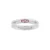 24k-gold-ring-AZK-7070-05 18K Gold Wedding Rings, Personalized Engraving with Red Accents, Custom Couple Rings