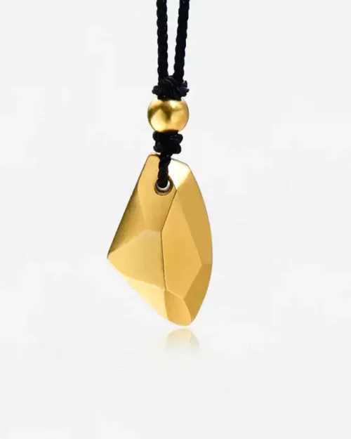 24K Gold Wishing Stone Pendant – Customizable Couple Gift