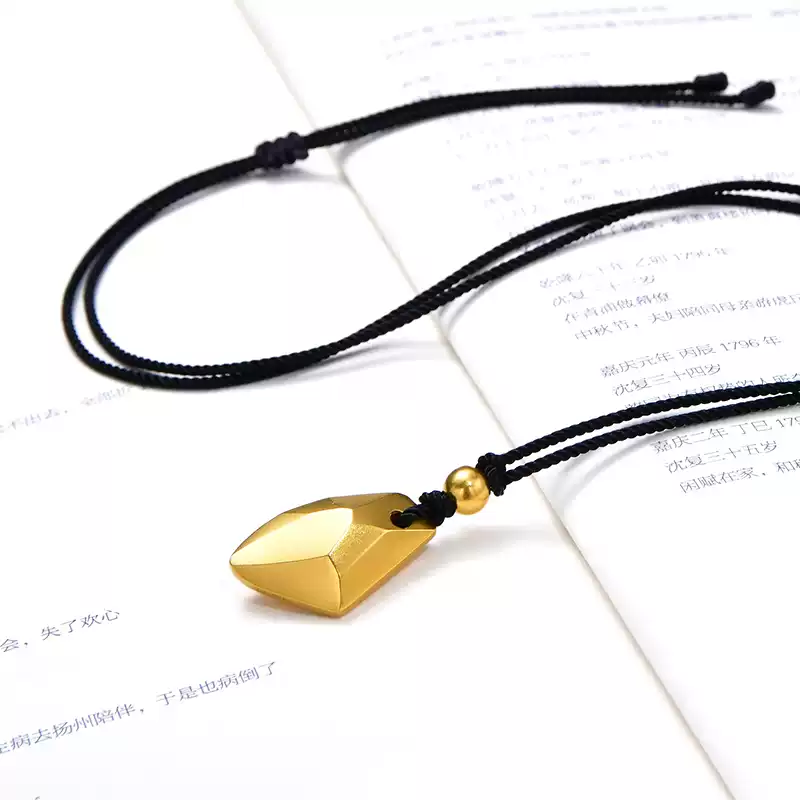 24k-gold-AZK-8008-6 24K Gold Wishing Stone Pendant – Customizable Couple Gift