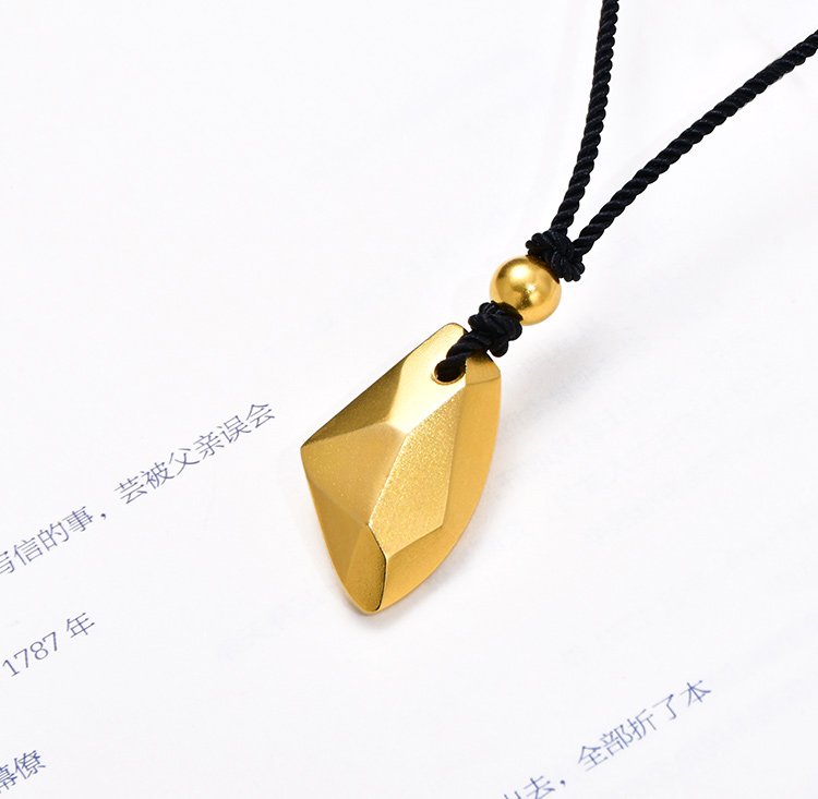 24k-gold-AZK-8008-7 24K Gold Wishing Stone Pendant – Customizable Couple Gift