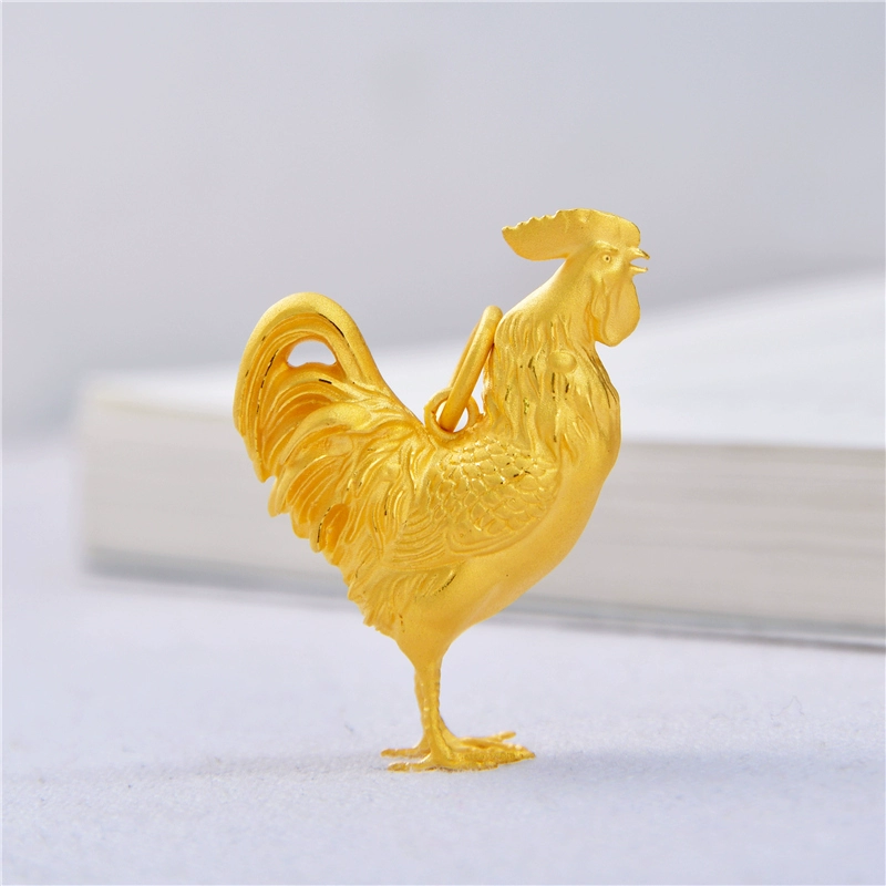 24k-gold-AZK-8009-1 24K Gold Rooster Figurine – Handcrafted Gold Rooster Sculpture