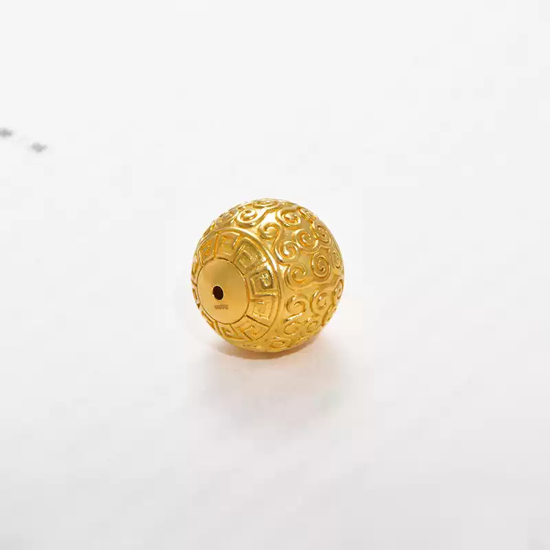 24k-gold-AZK-8010-4 24K Gold Cloud Pattern Bead