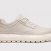 Menu2019s leather casual sneaker in beige, right side profile view