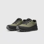 BOA closure hiking sneakers - khaki front 45 degree pair view