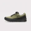 boa closure hiking sneakers in khaki, left side profile view on a light gray background