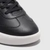 Toe detail of the retro German trainer sneakers showing the rounded toe cap
