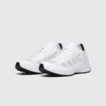 Lightweight trail running sneakers - white front 45 degree pair view