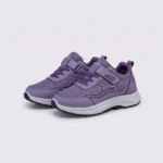 hook-and-loop walking sneakers slip-on soft sole non-slip comfort shoes for everyday walking, front 45-degree view of the pair on a light gray background