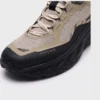 men's breathable chunky trail sneakers - lightweight hiking & casual walking shoes in khaki, close-up view of the toe on a light gray background