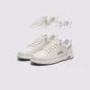 men's perforated slip-on sneakers - breathable knit casual walking shoes with cushioned sole in beige, front 45-degree view of the pair on a light gray background