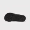 men's wide toe box outdoor casual shoes - breathable lightweight walking & trail sneakers in black, outsole tread view on a light gray background