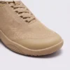 men's wide toe box outdoor casual shoes - breathable lightweight walking & trail sneakers in khaki, close-up view of the toe on a light gray background