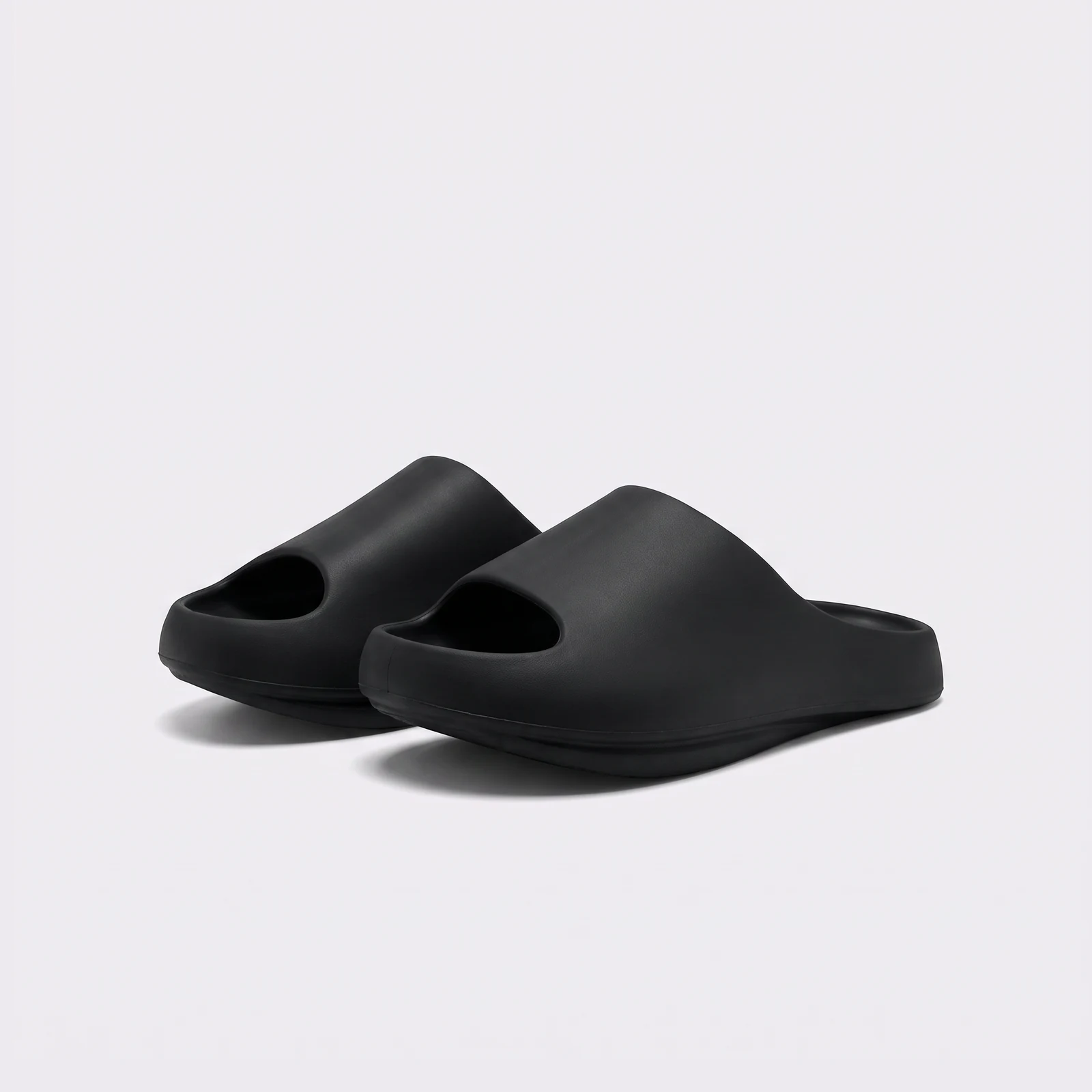 AZEKA negative heel arch support slide sandals in black