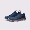 unisex lightweight hiking shoes - breathable outdoor walking & trail shoes, couple style in blue, front 45-degree view of the pair on a light gray background