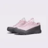 unisex lightweight hiking shoes - breathable outdoor walking & trail shoes, couple style in pink, front 45-degree view of the pair on a light gray background