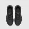boa closure hiking sneakers in black, top-down view of the pair on a light gray background