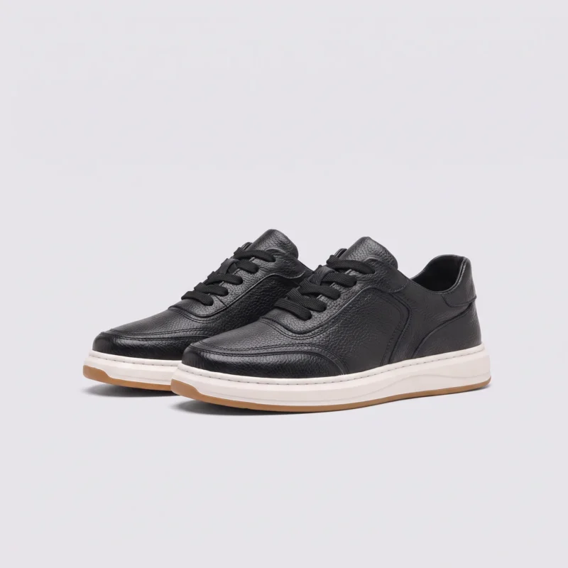 genuine leather skate sneakers