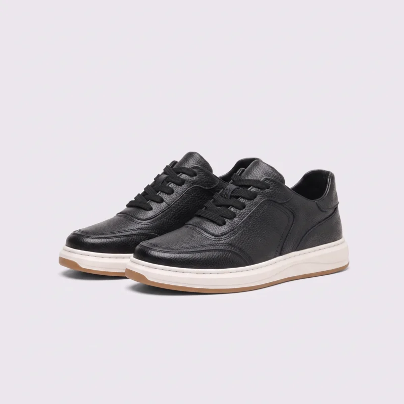 genuine leather skate sneakers