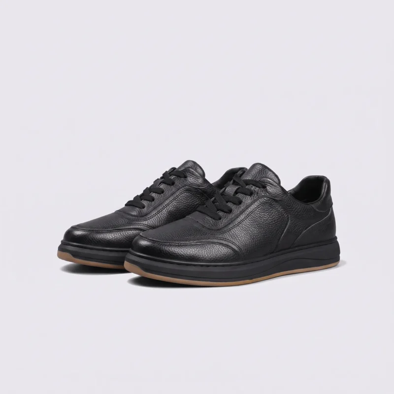 genuine leather skate sneakers