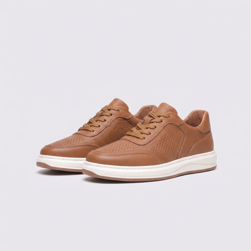 genuine leather skate sneakers