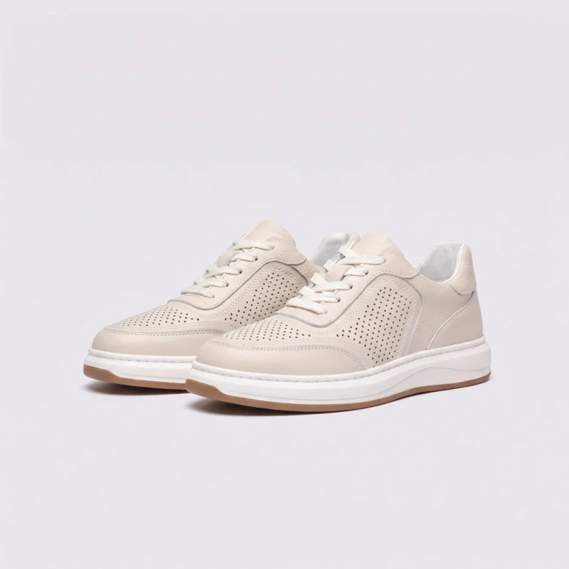 genuine leather skate sneakers