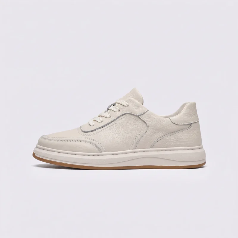 genuine leather skate sneakers
